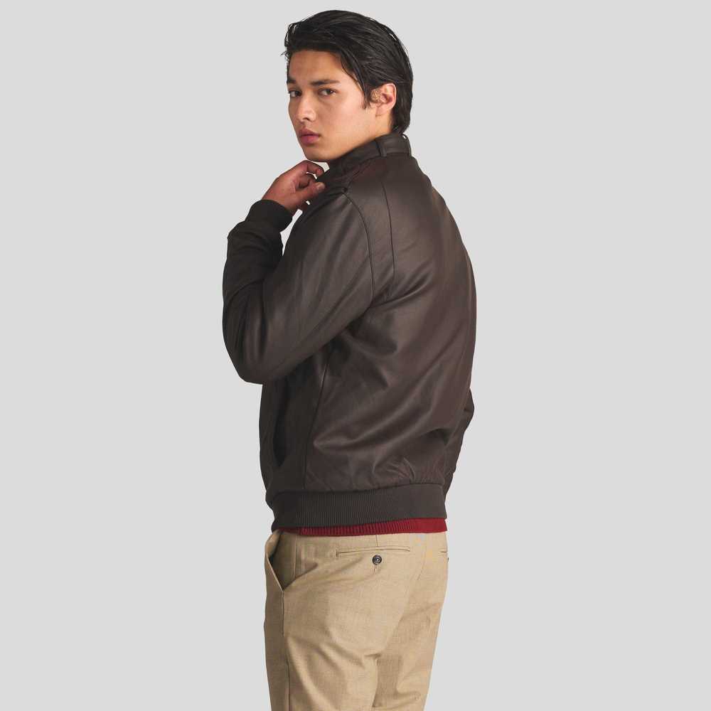 Men's Faux Leather Iconic Racer Jacket - Picture 4 of 5